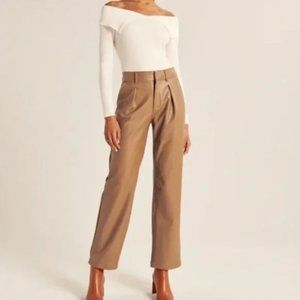 Abercrombie & Fitch Brown Tan Leather Pants